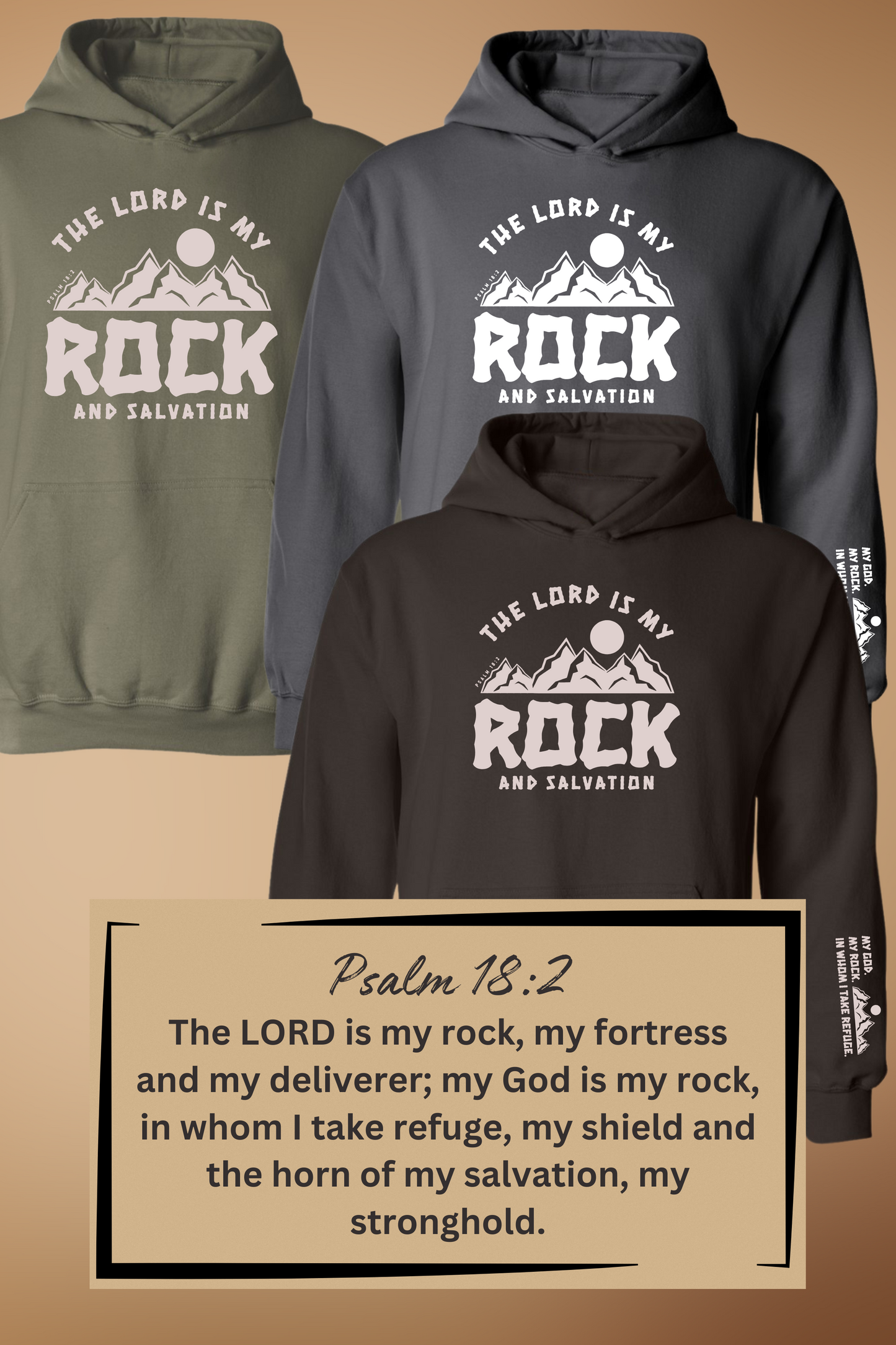 The Lord is My Rock Hoodie